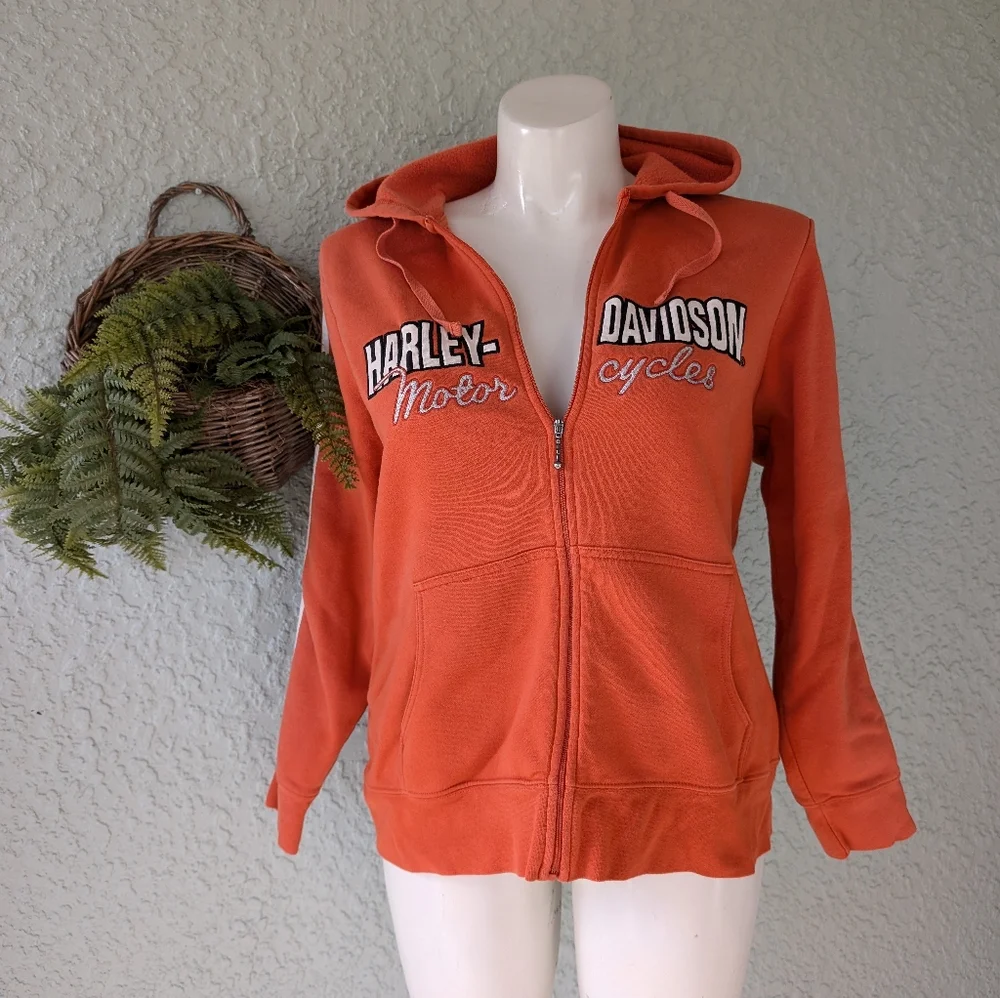 Harley Davidson full zip logo hoodie size 1W